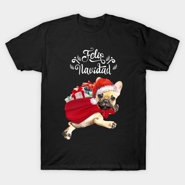 French Bulldog Frenchie feliz davidad T-Shirt by Collagedream